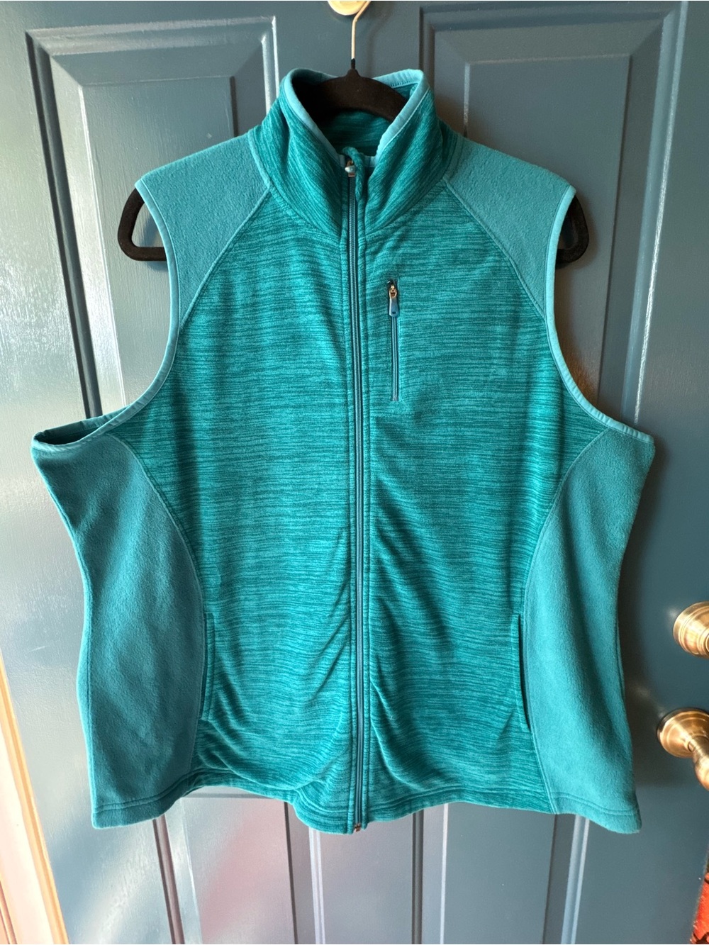 Teal Women's Zip-Front Fleece Vest